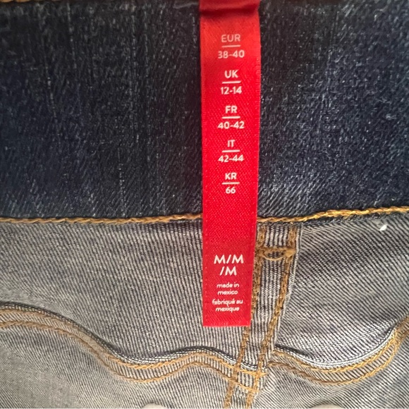 Spanx Seamed Front Wide Leg Jeans Womens Medium 20407R Vintage Indigo PullOn - Picture 6 of 13